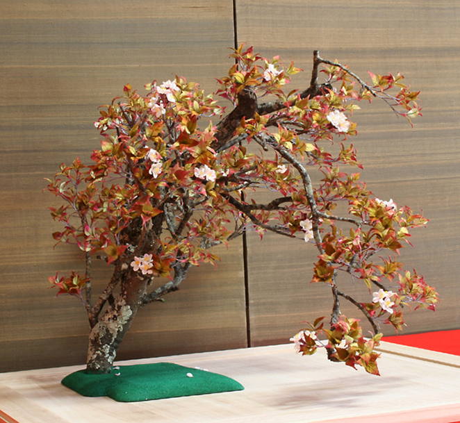 『葉桜立木図』（造花部高さ約45cm）